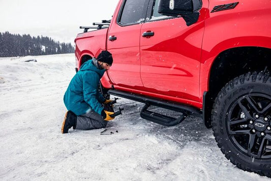 GMSV 85554009 Chevrolet Removable Black Stainless Steel Assist Steps For Rocker Protectors Kit Of Four