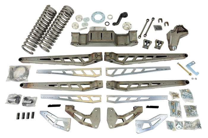 2019-2024 RAM 3500 10" LIFT (4-LINK W/ FACE PLATES) 6" REAR BLOCK, 8 - 1/4 INCH STACKABLE SHIMS (4WD ONLY) (RAW) (NO GAS MOTOR) - 54434