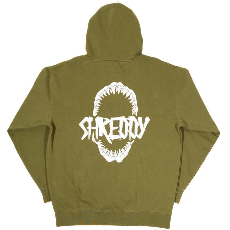 Jaws Hoodie Mil Green (Mens) - Shreddy