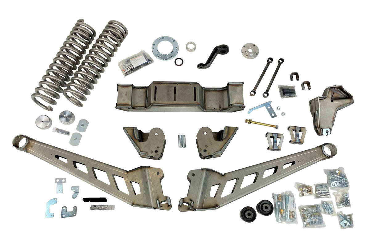 2019-2024 RAM 3500 10" LIFT (RADIUS ARM KIT) 6" REAR BLOCK, 8 - 1/4 INCH STACKABLE SHIMS (4WD ONLY) (RAW) (NO GAS MOTOR) - 54432