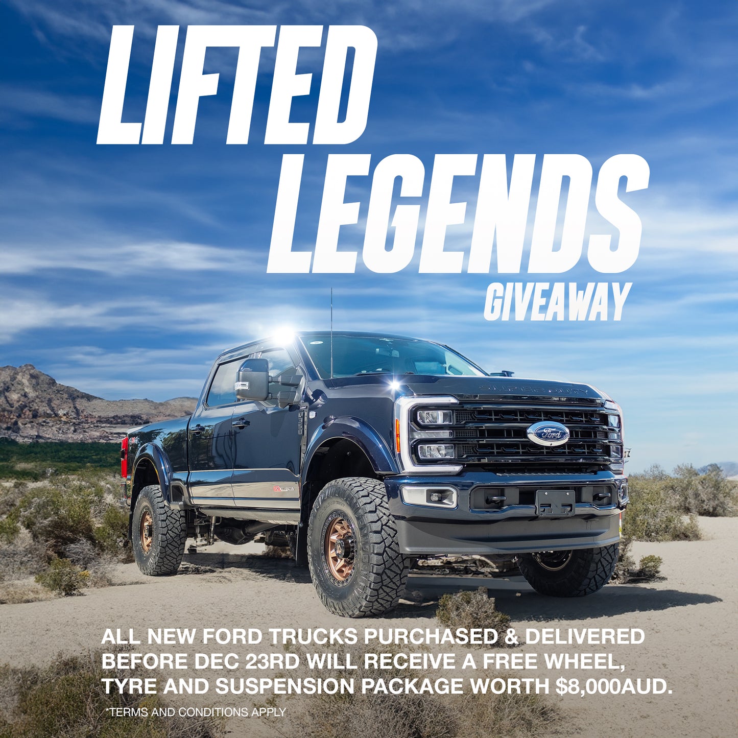 NEW 2023 FORD F350 LARIAT 'SHOP CUSTOM' - ANTIMATTER BLUE (STOCK # 5042)