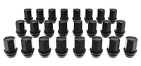 Set of black lug nuts on a white background | 24 Lug Nut Kit