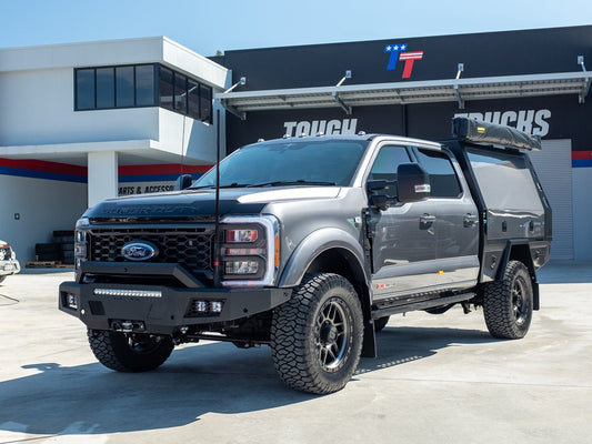 NEW 2023 F350 XLT TREMOR "OVERLAND PACKAGE" FACTORY 6-SEATER, CARBONIZED GREY (STOCK #TT0093).