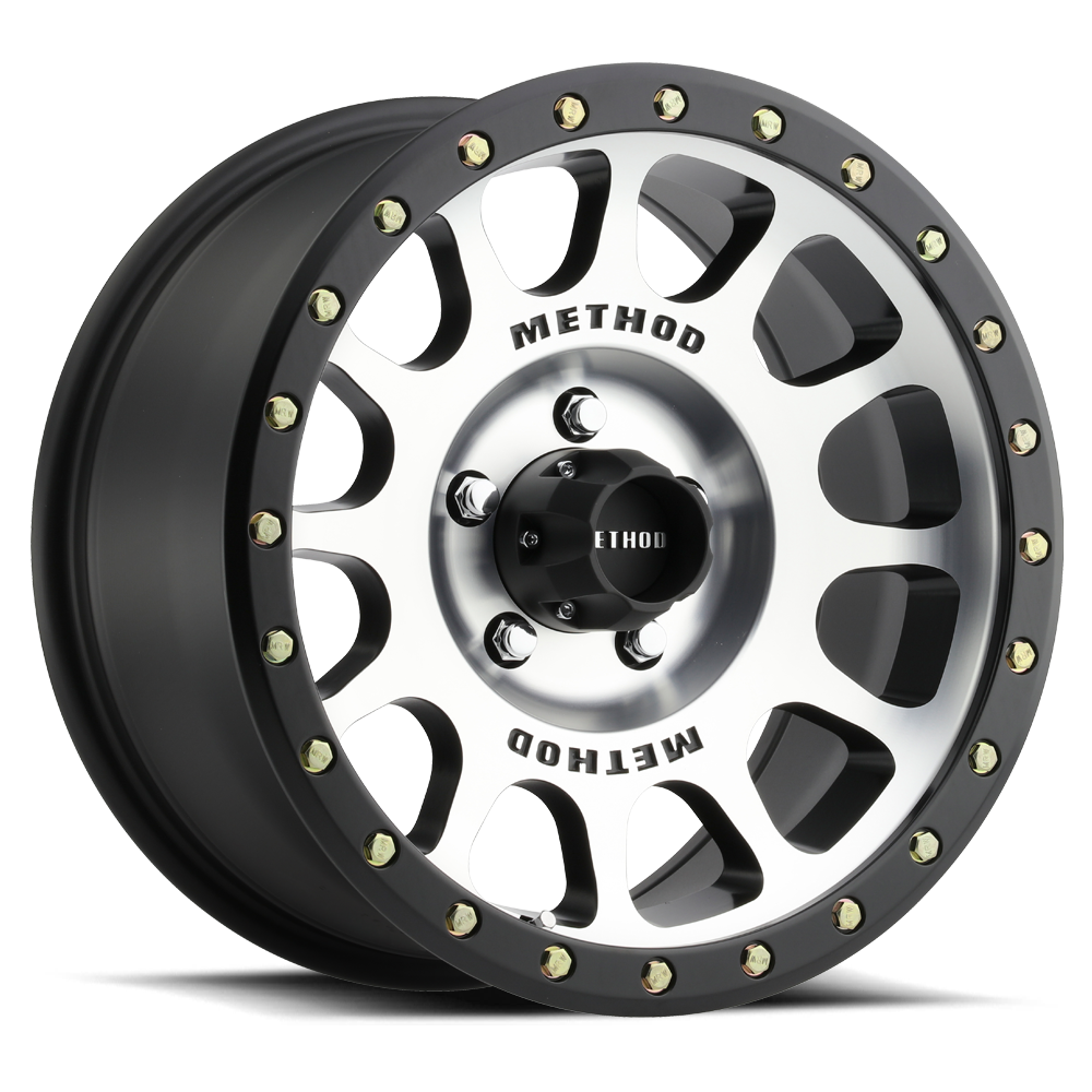 MR305 NV 17x8.5 6x135 25  MACHINED - MATTE BLACK LIP