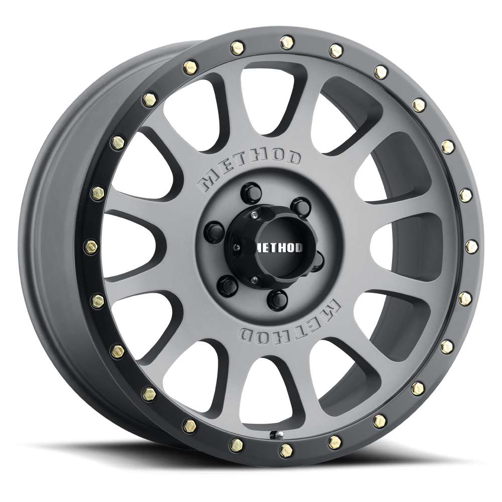 MR305 NV 18x9 8x170 18  TITANIUM - MATTE BLACK LIP