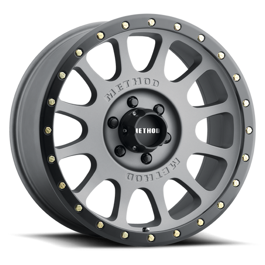 MR305 NV 18x9 8x170 18  TITANIUM - MATTE BLACK LIP