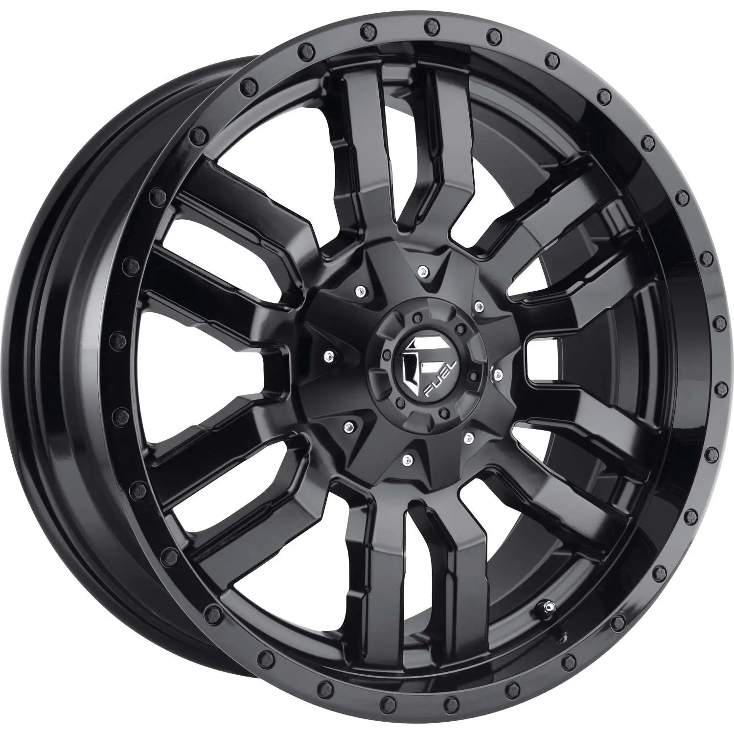 Fuel D596 Sledge Matte Blacks w/Gloss Black Lip 20x9, 8x180, +24 (Chev ...