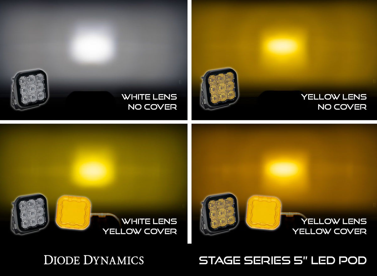 DIODE DYNAMICS SS5 LED Pod Cover Yellow Diode Dynamics