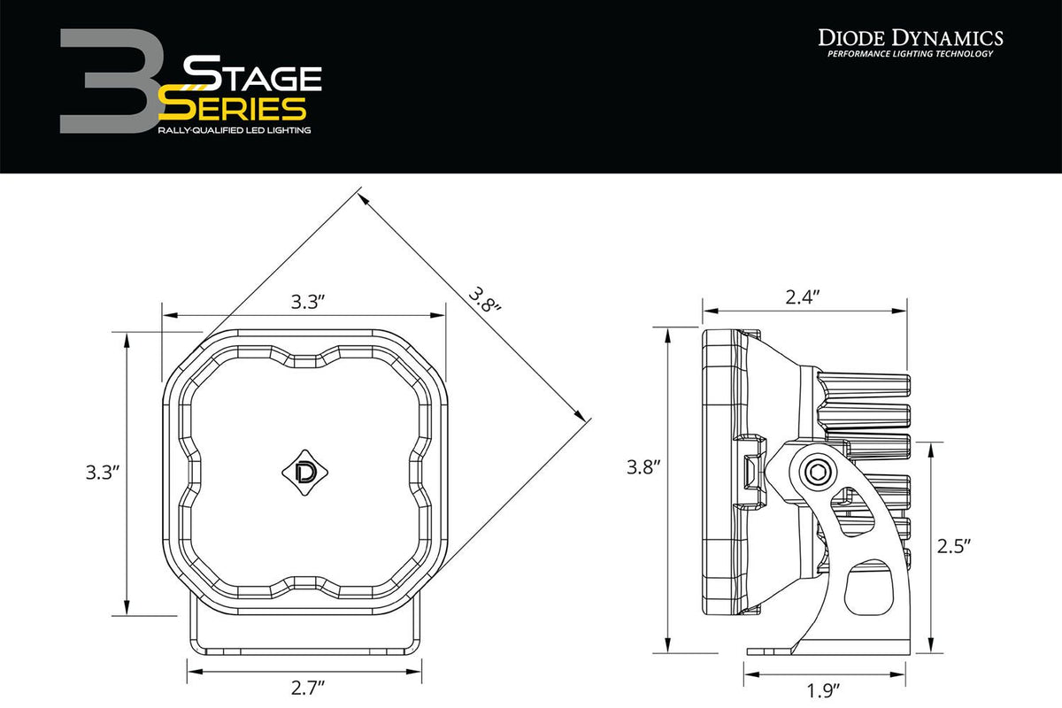 DIODE DYNAMICS SS3 Pro ABL Yellow Combo Standard Pair