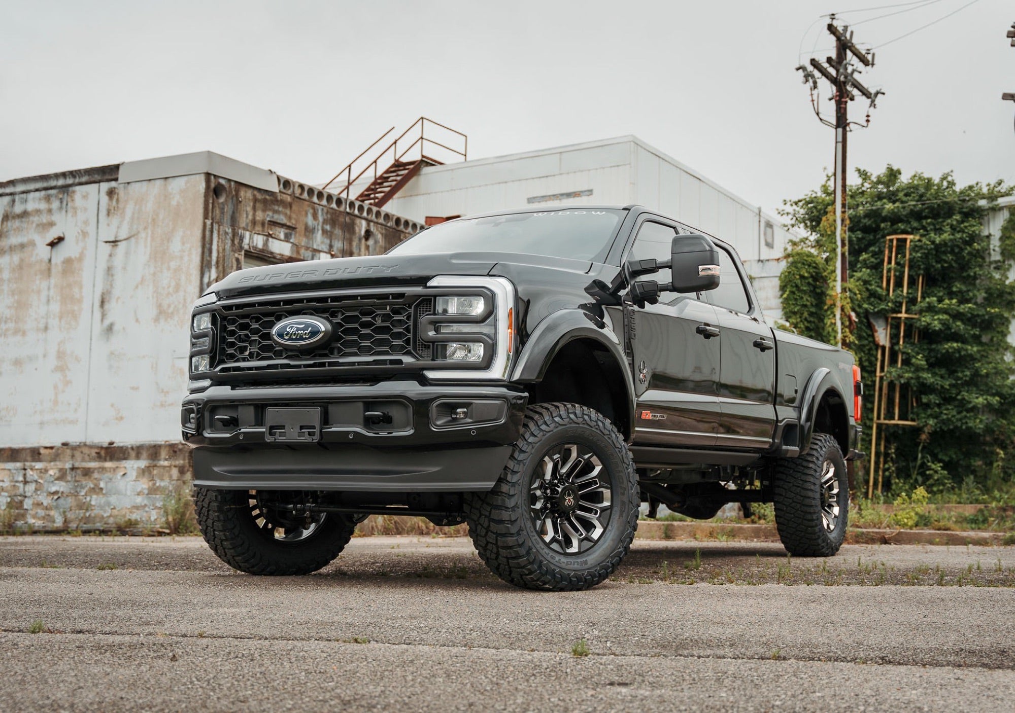 Ford Super Duty Black Widow on the road