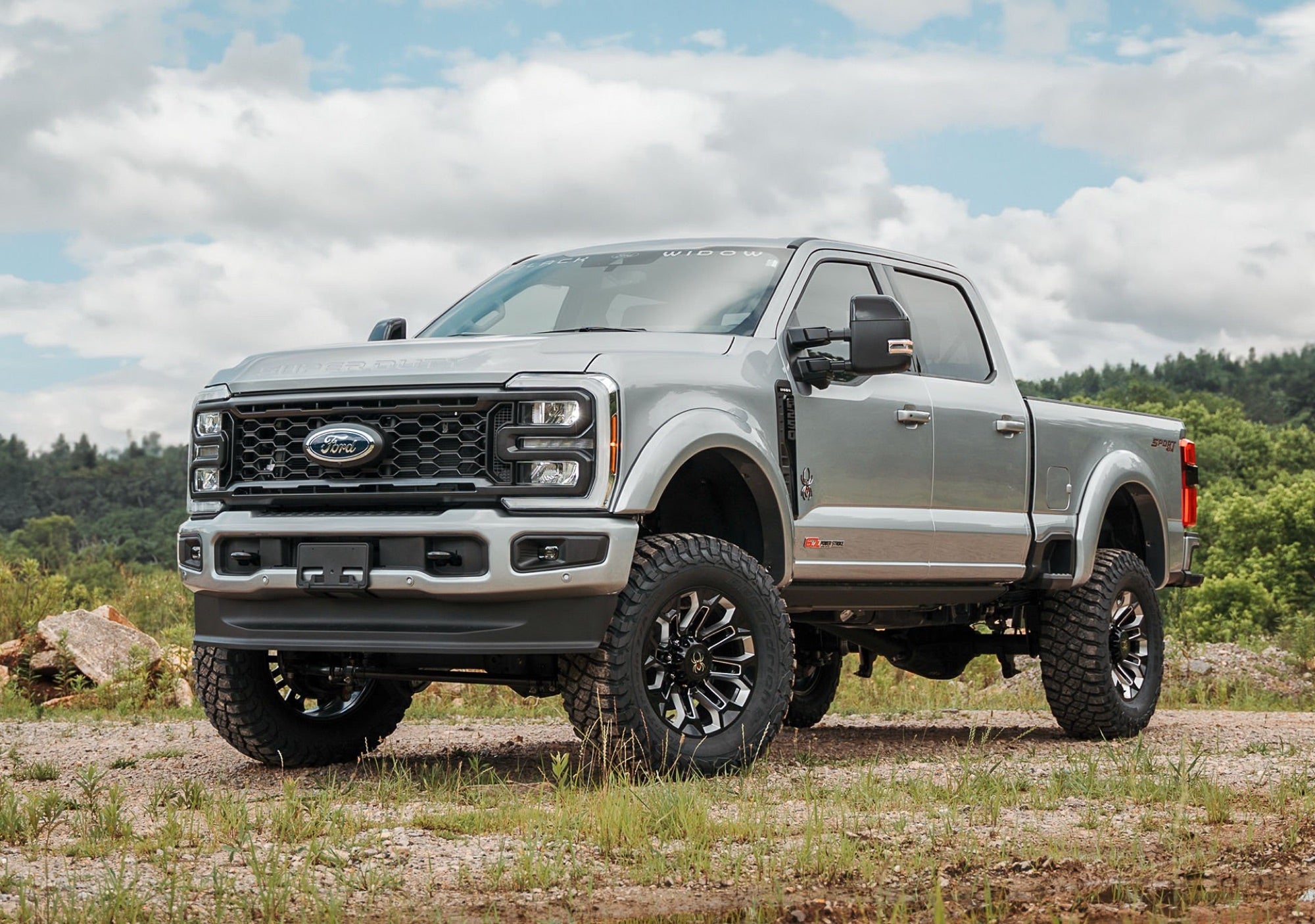 Ford Super Duty Black Widow at dusk