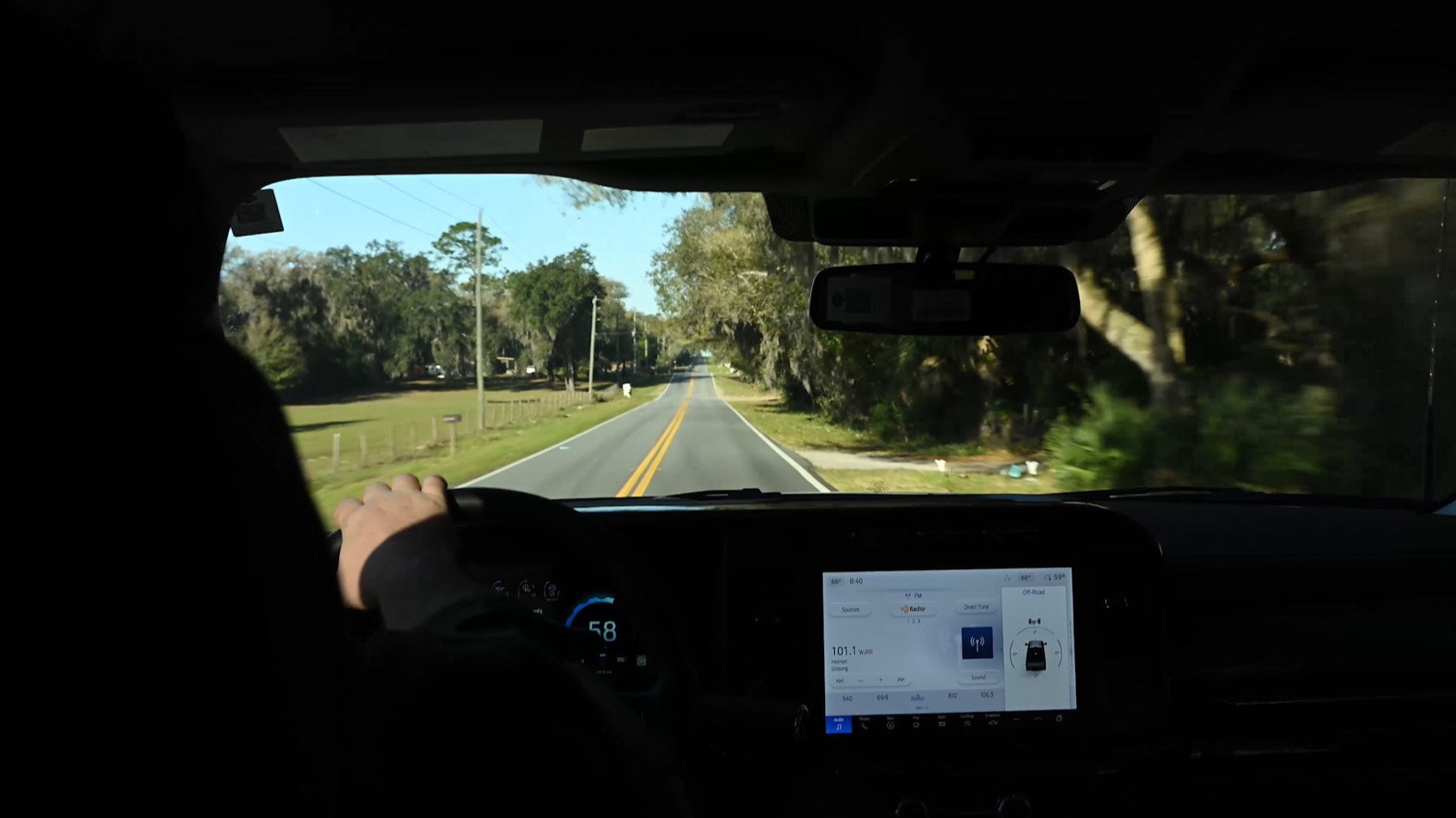 Cabin view from the Super Duty